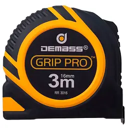 Рулетка вимірювальна Demass Grip Pro 3 м x 16 мм (RR 3016)