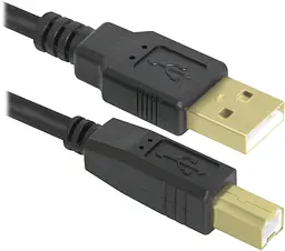Кабель USB AM-BM, 1.8 м, чорний, 04-06PRO Defender - мініатюра 2