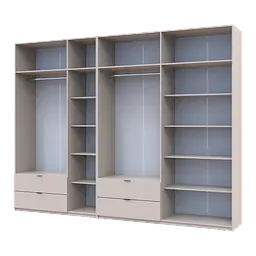 Розпашна Шафа для одягу Doros Лукас Кашемір 3+4 ДСП 315х50х240 (42005136) - мініатюра 3