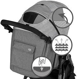 Прогулянкова коляска Kidwell Carell Light Gray - мініатюра 8