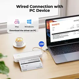 Портативний A4 Bluetooth термопринтер USB-C без чорнил для смартфонів та ПК - мініатюра 5