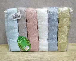 Набір бамбукових махрових турецьких рушників Cestepe 6 штук Bamboo Royal 50х90 - мініатюра 4
