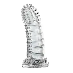 Насадка на пеніс Baile Brave Man Penis Sleeve Crystal 14 см прозорий - мініатюра 2