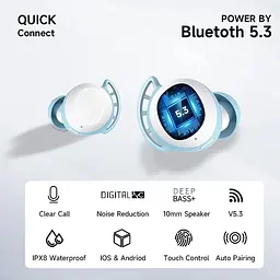 Бездротові навушники Taopod Bluetooth зі світлодіодним дисплеєм - мініатюра 2