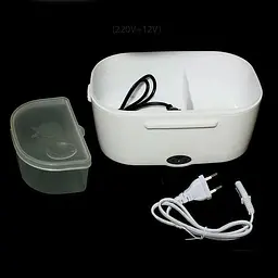 Електричний ланч-бокс контейнер Electronic Lunchbox YS 001 40 W з підігрівом термос для їжі Біло-салатовий - мініатюра 7