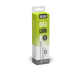 Кабель ColorWay USB - micro USB (M/M), Line-Drawing, 2.4 А, 1 м, Білий (CW-CBUM028-WH) - мініатюра 3