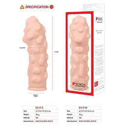 Насадка на пеніс Kokos Extreme Sleeve ES-011 - мініатюра 4