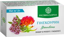 Фітосвічки гінекоурин 10 шт при запальних захворюваннях шийки матки, простати і прямої кишки, Рослина Карпат