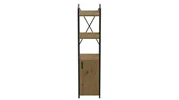 Етажерка 3/34 Ferrum-decor Серії Конект з тумбою 144x34x28 Чорний ДСП Артизан (FRD-104426) - мініатюра 4