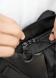 Велика чоловіча сумка бананка Sambag DynamicDart чорна тканева 38 × 21 × 7 см (80411701m) - мініатюра 5