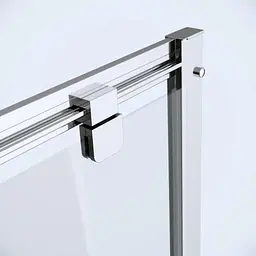 Душові двері Cersanit Zip Pivot 800x190 S154-005, універсальні, прозорий, хром - мініатюра 3