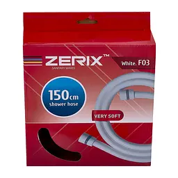 Шланг для душу Zerix White.F03 150 см силіконовий ZX5567, Білий матовий - мініатюра 2