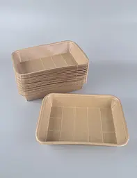 Лоток з харчового картону "KRAFT" 1550мл 270*200*50 (25 шт) - мініатюра 2