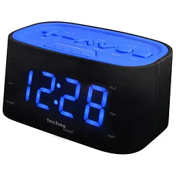 Годинник настільний з радіо Technoline WT465 Black/Blue (WT465 blaue), Чорний