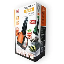 Універсальна овочерізка подрібнювач Quick 5 в 1 мультислайсер, Nicer Dicer 84333 - мініатюра 6