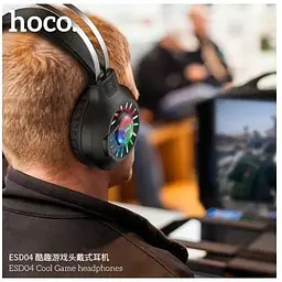 Навушники повнорозмірні Hoco Cool Game LED ESD04 Hi-Res - мініатюра 5
