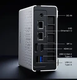 Неттоп UBox, White/Black, Ryzen 5 6600H (6x3.3-4.5 GHz), 16Gb DDR5 5600 MHz Chuwi teh0020016 - мініатюра 4