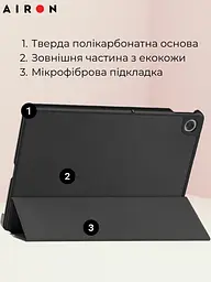 Чехол AIRON Premium для Lenovo Tab M10 4th Gen 2025 TB-311FU / TB-311XU с защитной пленкой и салфеткой black - мініатюра 11