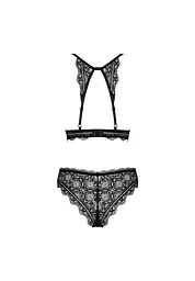 Комплект білизни Obsessive Renelia L/XL чорний - мініатюра 6