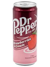Напій газований Dr. Pepper полуниця із вершками 330 мл (5904741660026)
