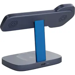 Зарядний пристрій Canyon wireless charger HEXAGON WCS-310 3in1 DarkGrey/Blue (CNS-WCS310DGBL) - мініатюра 3