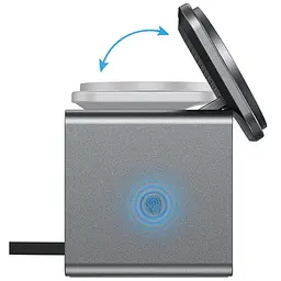 БЗП Acefast E34 desktop 3in1 15W Gray - мініатюра 4