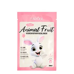 Маска для обличчя поживна Sadoer Animal Fruit Peach тканинна 25 г (SD35103)