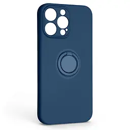 Силиконовый чехол для Apple iPhone 14 Pro Max, Icon Ring, синий, панель-накладка, с кольцом-подставкой на 360°, противоударный, возможность использования магнитных держателей, ArmorStandart (ARM68720)