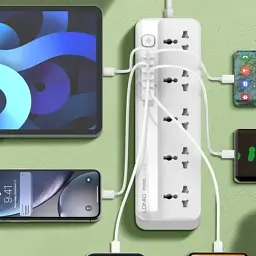 Мережевий фільтр живлення LDNIO SC5614 5роз. 3USB 2м (SC5614) - миниатюра 7