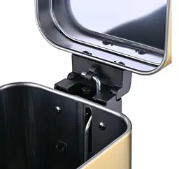 Відро для сміття Mixxus Premium Quadro-TC0105 Brushed Gold з плавним закриттям, прямокутне 5 л золотий (MI8394) - мініатюра 3