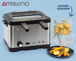 Фритюрница подвійна Ambiano 95470 3 кошики в комплекті 4 л - мініатюра 7