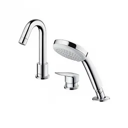 Змішувач Hansgrohe Logis врізний на край ванни на 3 отвори 71313000 Хром