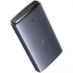МЗП Baseus GaN5 Pro Ultra-Slim Fast Charger C+U 65W Gray With Xiaomini White Cable Type-C to Type-C 100W 20V/5A 1m CCGP150113 Black - мініатюра 5