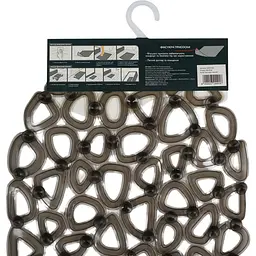 Килимок для ванної Eco Fabric Бублики 68х34 см прозоро-чорний (6834-008) - мініатюра 5