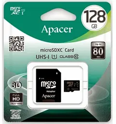 Картка пам'яті Apacer MicroSDXC 128Gb class 10 (adapter SD) AP128GMCSX10U1-R - мініатюра 2