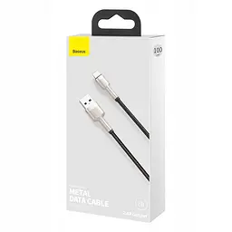 Кабель Baseus Cafule Series Metal Data Cable USB to Lightning 2.4A 1m Black - мініатюра 3