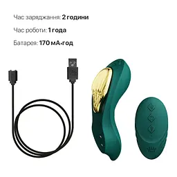Смарт-вібратор у трусики Zalo - AYA Turquoise Green, насадка та пульт ДК - мініатюра 6