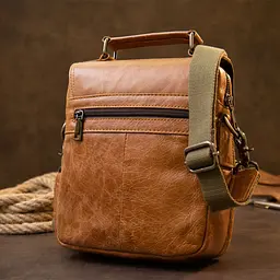 Сумка чоловіча месенджер на одне відділення 20413 Vintage руда - мініатюра 9