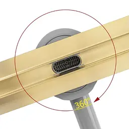 Трап для душу Rea Neox 60 Slim Pro brushed gold REA-G2713 - мініатюра 2