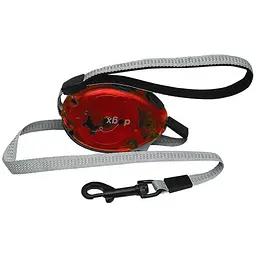Flamingo Dogx2GO Belt Glassy L повідок рулетка для собак до 35кг світловідбиваюча стрічка 2м