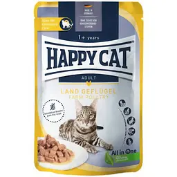 Вологий корм Happy Cat  Beutel Culinary L-Geflugel шматочки в cоусі для котів з птицею 85 г