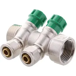 Колектор вентильний з фітингом Koer KR.1124-2 1"x2 ways KR2832