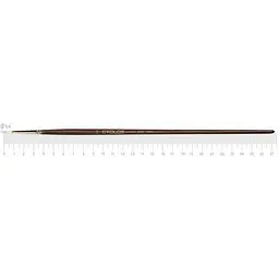 Пензель синтетика кругла Snow 1098R № 00 довга ручка Kolos