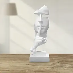 Статуетка декоративна МВМ My Home Обличчя-1 біла (DH-ST-05 WHITE) - мініатюра 3