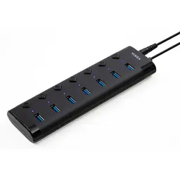 Концентратор Vinga USB3.0 to 7*USB3.0 1m cable with Switch and Power Adapter (VHA3A7B)