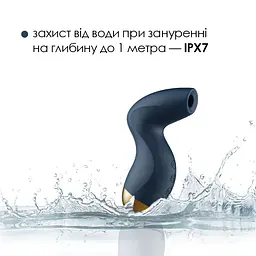 Вакуумний кліторальний стимулятор Svakom Pulse Pure Navy Blue - мініатюра 4