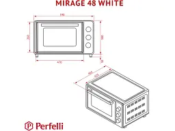 Духовка настільна Perfelli MIRAGE 48 WHITE - мініатюра 8