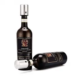 Вакуумна пробка для вина Circle Joy Wine Stopper Silver (CJ-JS01) [33884] - мініатюра 4