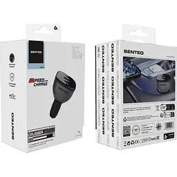 Автомобільний зарядний пристрій Senteo Q-08 Crusser Series PD3.0+QC3.0 165 Вт чорний [175160] - мініатюра 2