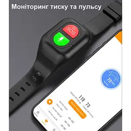 GPS браслет для дітей та літніх людей з SOS, голосовим зв'язком, датчиками температури та тиску Nectronix Y14 (101183) - мініатюра 6